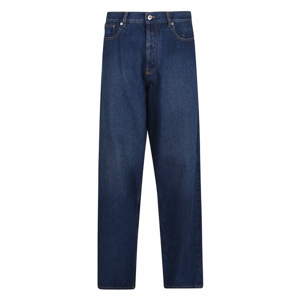 象牙色 メンズ ジーンズズボン下 ボトムス Five-pocket back-patch jeans Blue