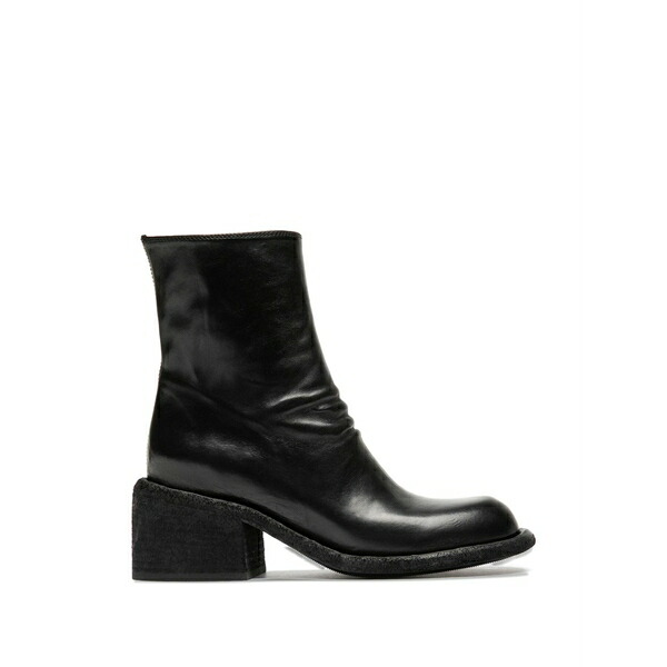 オフィチーネ 創造的 レディース ブーツ シューズ Zip leather boots Black