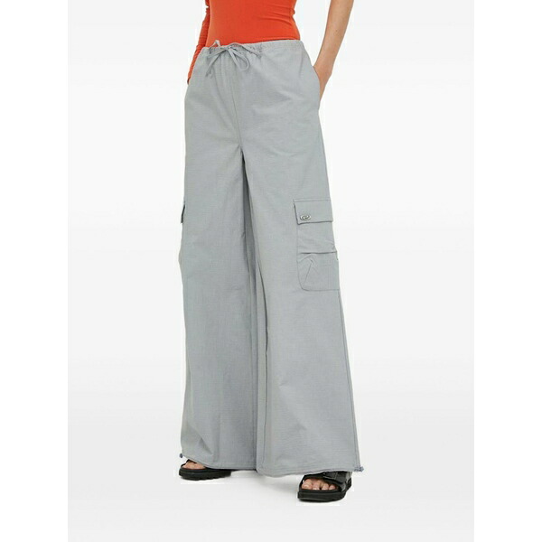 ルサム レディース 心地好いズボン下 ボトムス Drawstring cargo pants Grey