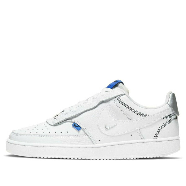 Nike ナイキ レディース スニーカー 【(WMNS) Nike Court Vision Low SE \'White Metallic Silver\' DD1648-100】 サイズ US_7(24.0cm)|asty