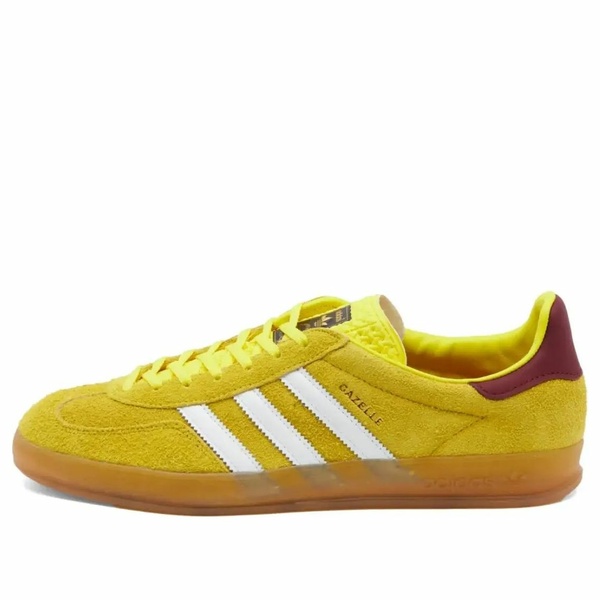 adidas アディダス レディース スニーカー  【(WMNS) adidas Gazelle Indoor Shoes \u0027Bright Yellow Burgundy\u0027 IE7003】  大きさ US_W_12.5