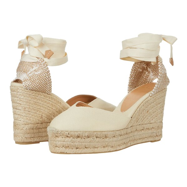 カスタ ニエール レディース ヒール シューズ Chiara 80 mm Wedge Espadrille Ivory 最大75%OFFクーポン