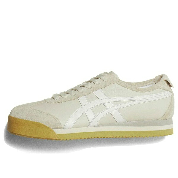 Onitsuka Tiger オニツカタイガー メンズ スニーカー  【Onitsuka Tiger Mexico 66 \u0027Cream White\u0027 1183C156-100】  大きさ US_7.5(25.5糎)