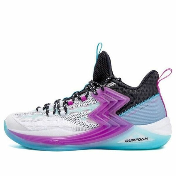 361 Degrees ３６１ディグリー メンズ スニーカー  【361 Degrees Quick Foam Basketball Sneaker \u0027White Purple Blue\u0027 572021109-1】  大いさ US_10(28.0糎) メンズ靴-靴-スニーカー