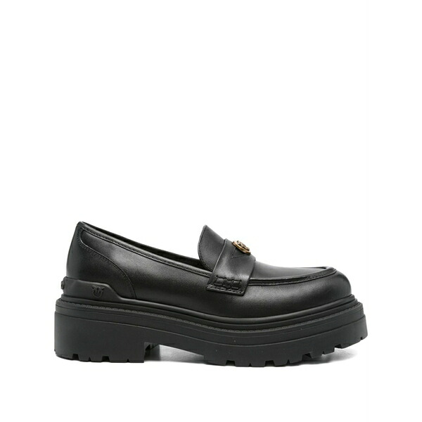 ピンコ レディース スリッポン・ローファー シューズ Logo-plaque platform loafers Black