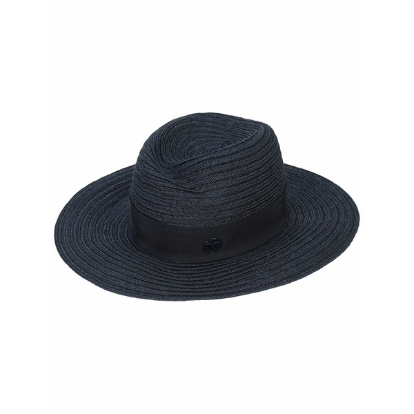 メゾンミッシェル レディース 帽子 アクセサリー Virginie straw fedora hat Blue|asty
