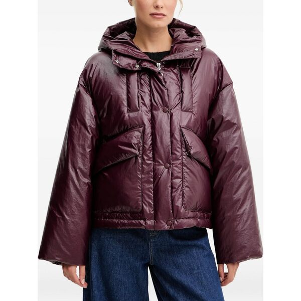 パトリツィア ペペ レディース 上衣＆上衣 アウター Hooded-neckline padded jacket Red