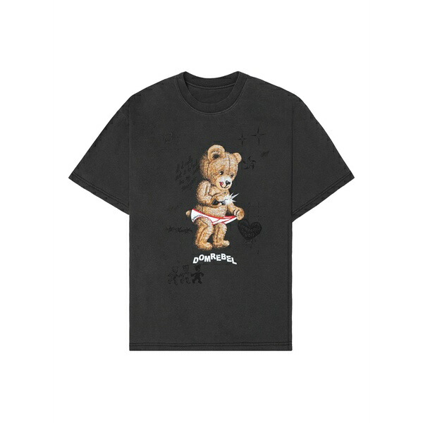 ドムレベル メンズ Tシャツ トップス Snap sketch bear-print t-shirt Black｜asty