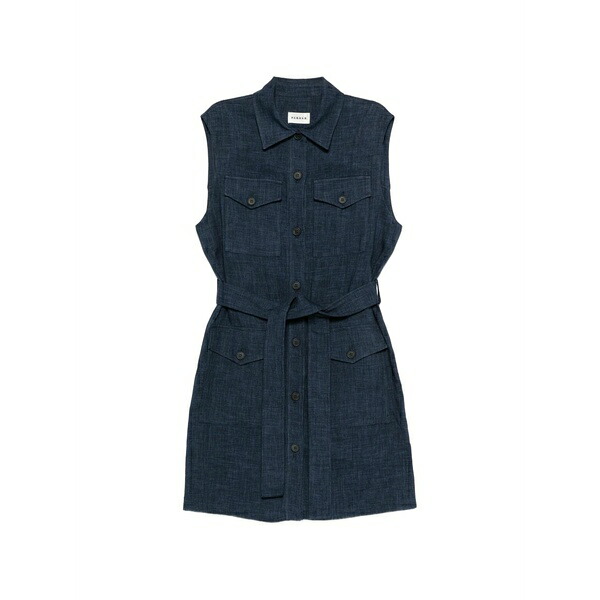 パロッシュ レディース ワンピース トップス Tie-belt mini dress Blue｜asty