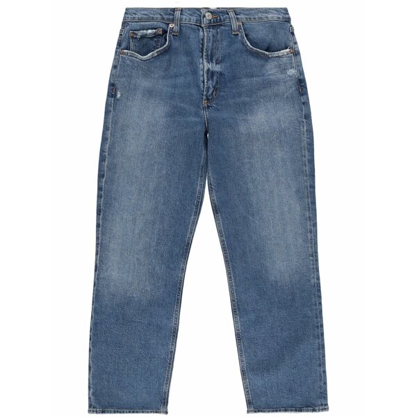 アゴルド レディース ジーンズズボン下 ボトムス Kye cropped straight-leg stretch jeans Blue