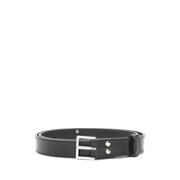マーティン・ローズ メンズ ベルト アクセサリー Leather belt Black｜asty