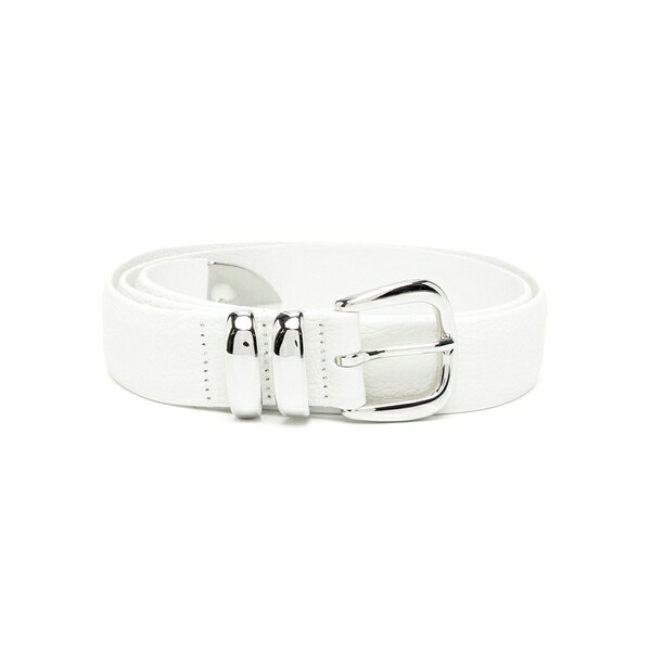 アンダーソンズ レディース 胴締め 付属物 Leather belt White ベルト・サスペンダー-レディースベルト