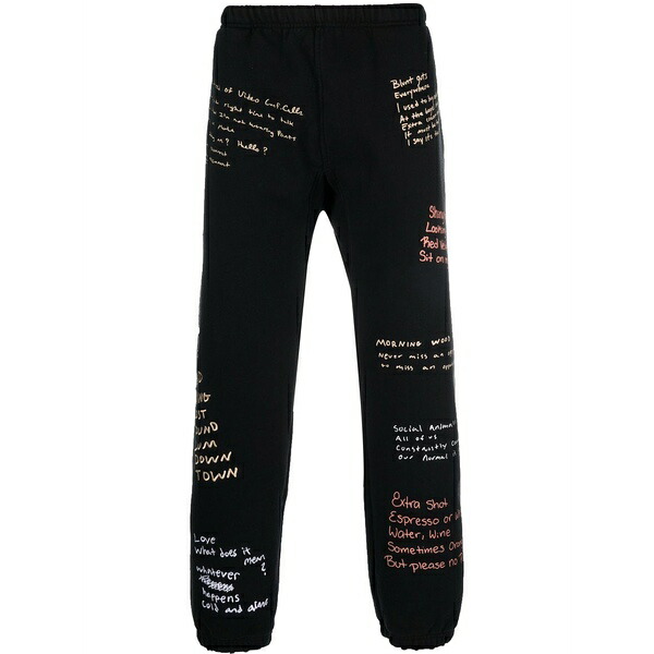 プレジャーズ メンズ カジュアルパンツ ボトムス Sketch-style print trousers Black|asty