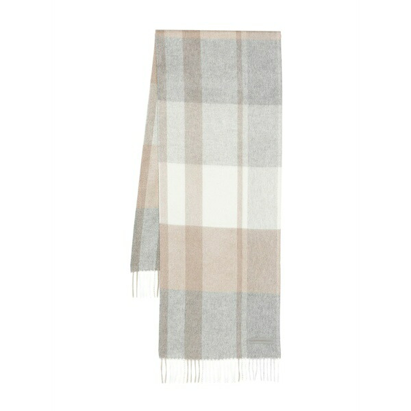 ゼニア メンズ えり巻き・袈裟・えり巻き 付属物 Checked fringed scarf Neutrals