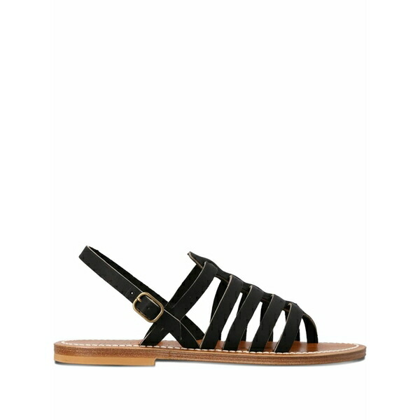 鉄道車両・万力 メンズ サンダル シューズ Homere leather ankle-strap sandals Black