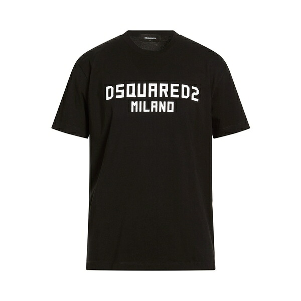 【送料無料】 ディースクエアード メンズ Tシャツ トップス T-shirts Black|asty