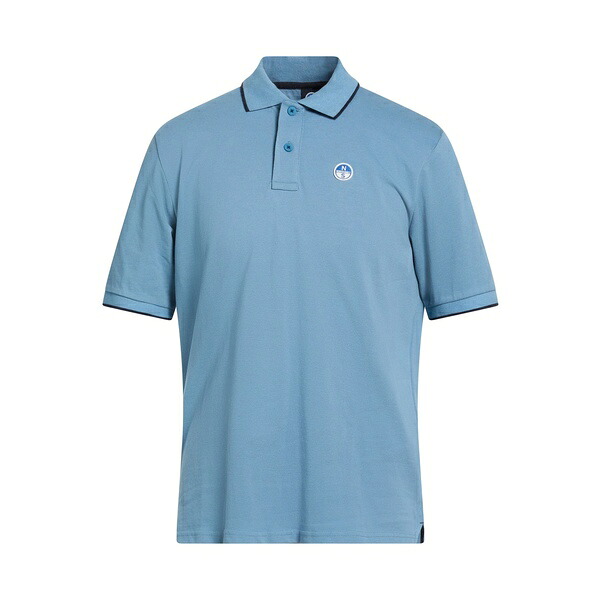 【送料無料】 ノースセール メンズ Tシャツ トップス Polo shirts Azure|asty