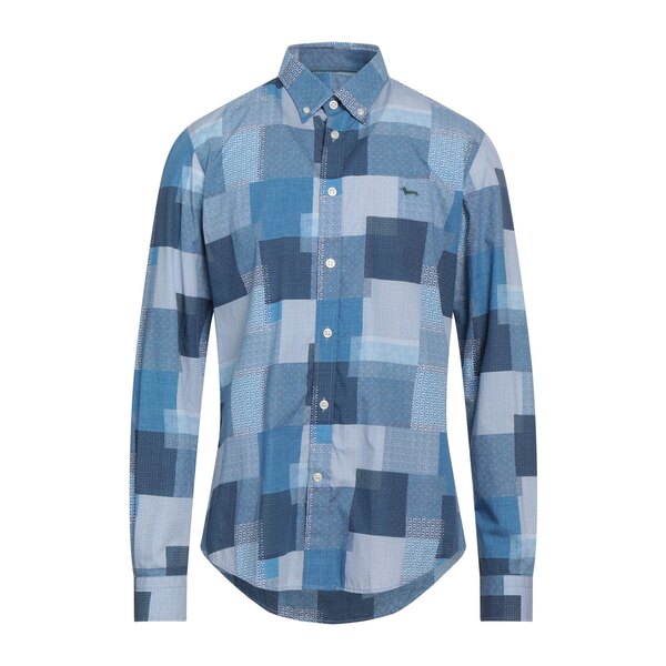 【貨物輸送無料】 ハーモント \u0026 知恵袋 メンズ プルオーバー トップス Shirts Blue