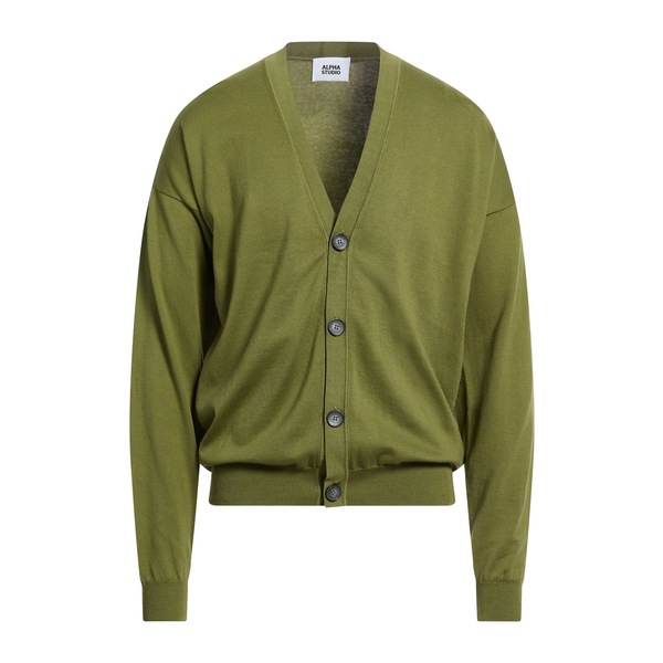 【貨物輸送無料】 アルファス テューディオ メンズ ジレー アウター Cardigans Green