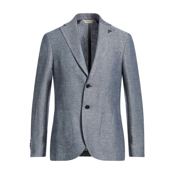 【送料無料】 パオローニ メンズ ジャケット&ブルゾン アウター Blazers Blue|asty