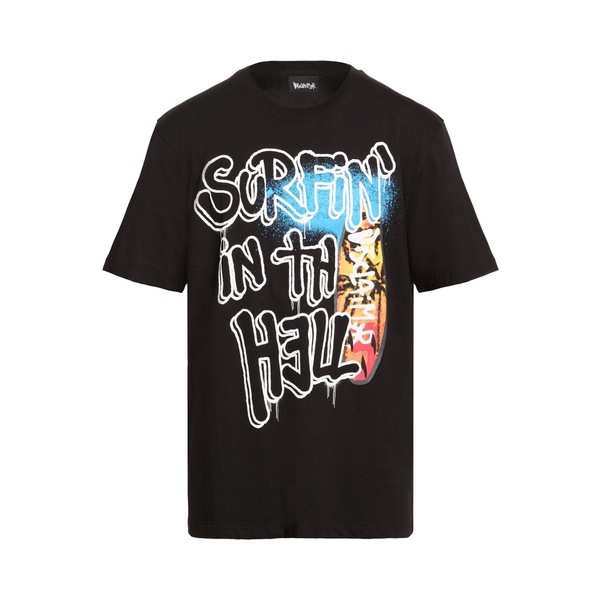 【貨物輸送無料】 ディスクレイマー メンズ プルオーバー トップス T-shirts Black