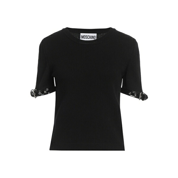 【貨物輸送無料】 モスキーノ レディース 編み物\u0026スウェーター アウター Sweaters Black ニット・セーター-レディースファッション-トップス