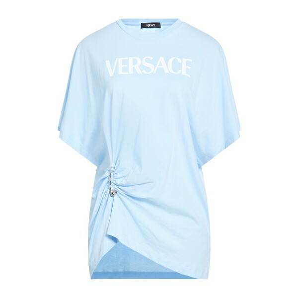 【貨物輸送無料】 ヴェルサーチ レディース プルオーバー トップス T-shirts Azure