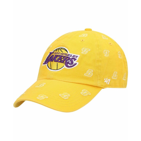 ４７ブランド メンズ 帽子 アクセサリー Men's Gold Los Angeles Lakers Confetti Clean Up  Adjustable Hat 【2021新春福袋】