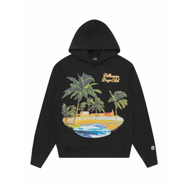 ビリオネアボーイズクラブ メンズ パーカー・スウェットシャツ アウター Graphic-print hoodie Black