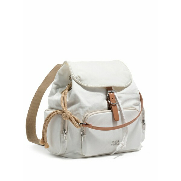 ビンバ イ ローラ レディース バックパック・リュックサック バッグ Buckle-fastening drawstring backpack White|asty