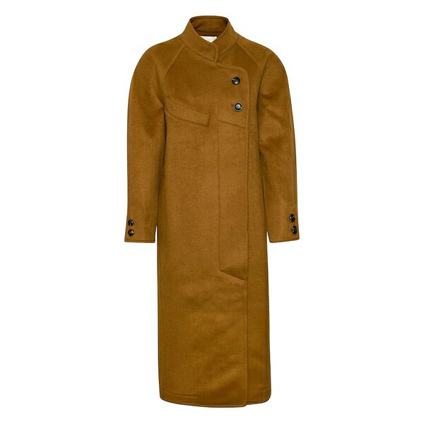 ゲタス レディース 厚地の外套 アウター Wolina buttoned coat Brown