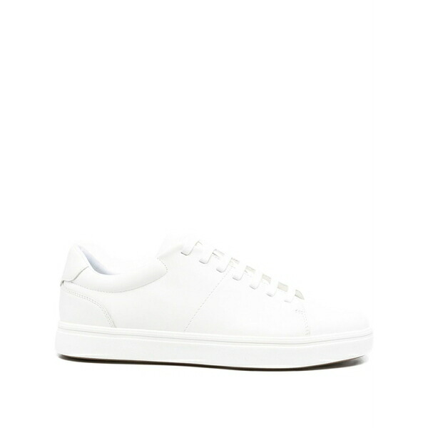 ジェオックス メンズ スニーカー シューズ Leather lace-up sneakers White