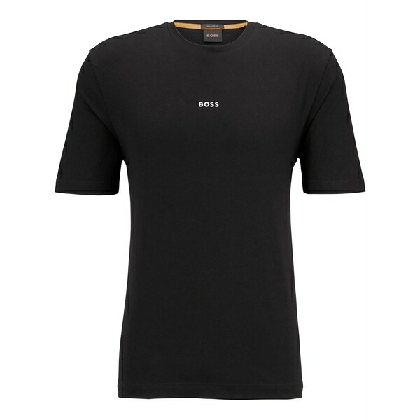 主任者 メンズ ティーシャツ トップス Logo-print crew-neck cotton t-shirt Black