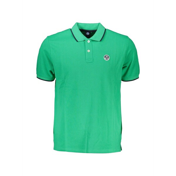北の方大売り出し メンズ スポーツシャツ トップス Logo-patch polo shirt Green