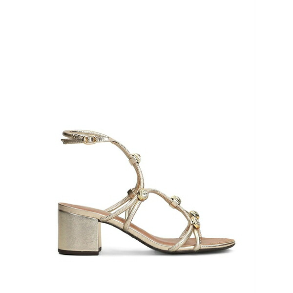 アレッツォ レディース サンダル シューズ 60粍 crystal-embellished block-heel sandals Gold