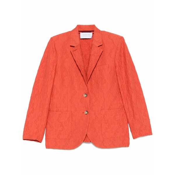 ハリスワーフロンドン レディース ジャケット＆ブルゾン アウター Crinkled shoulder-pads blazer Orange｜asty
