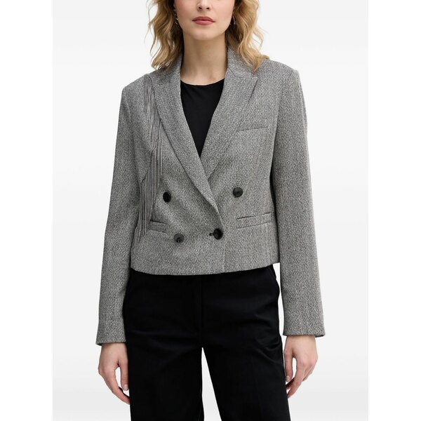 シスレー レディース ジャケット&ブルゾン アウター Herringbone-pattern jacket Grey|asty