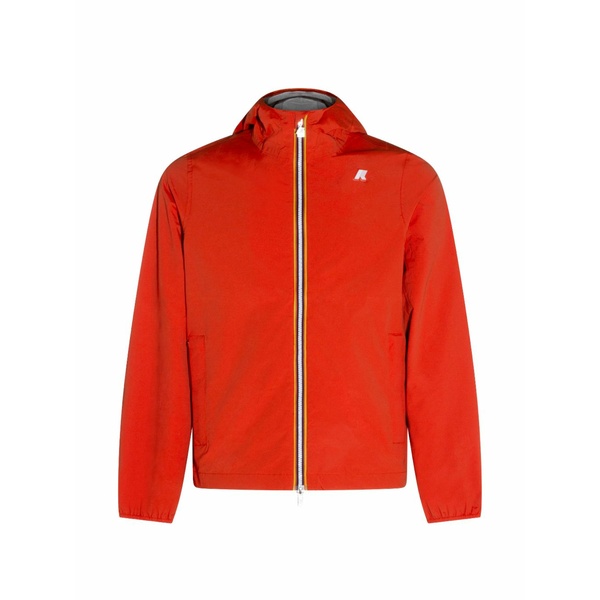ケイ通い路 メンズ 上衣＆上衣 アウター Jack logo-detail hooded jacket Orange