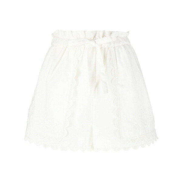 ウラ・ジョンソン レディース カジュアルパンツ ボトムス Nellie embroidered shorts Neutrals|asty