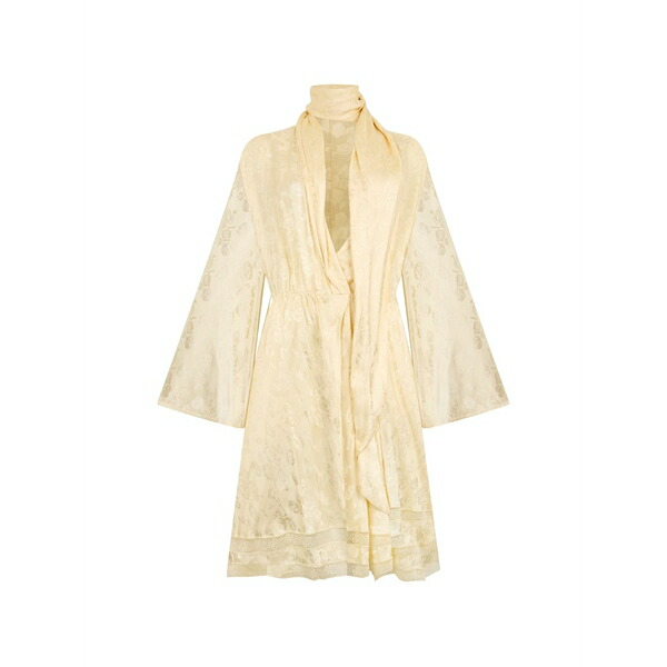 フィロソフィーデロレンゾセラフィーニ レディース 衣裳 トップス Floral-motif tie MIDI dress Neutrals