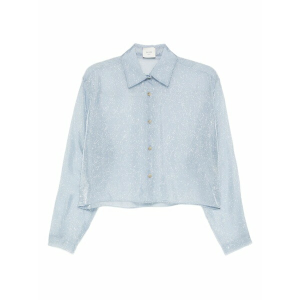 アリジ レディース プルオーバー トップス Speckled cropped shirt Blue