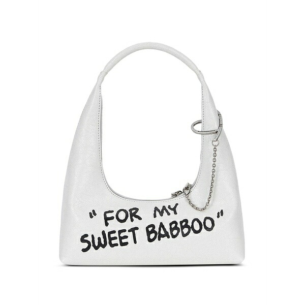 マージ シャー白木 レディース ショルダーバッグ 御徒面子 X peanuts cracked leather shoulder bag White