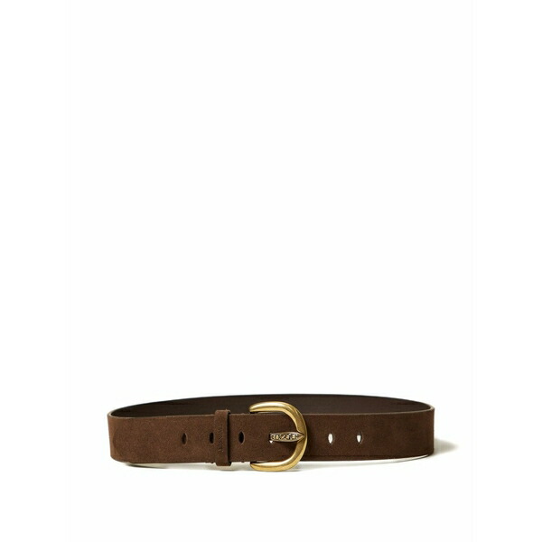 ツイン書き割り レディース 三尺帯 添え物 Suede belt Brown