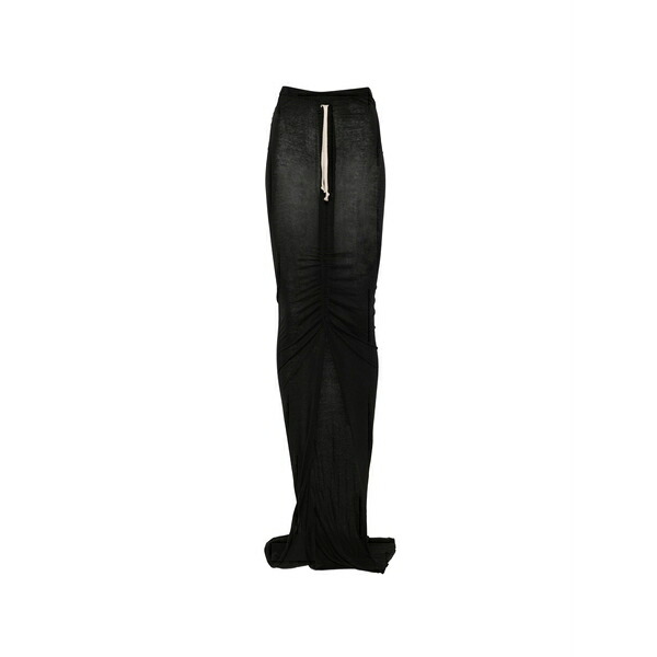 リックオウエンス レディース スコート ボトムス Edfu drawstring slit skirt Black