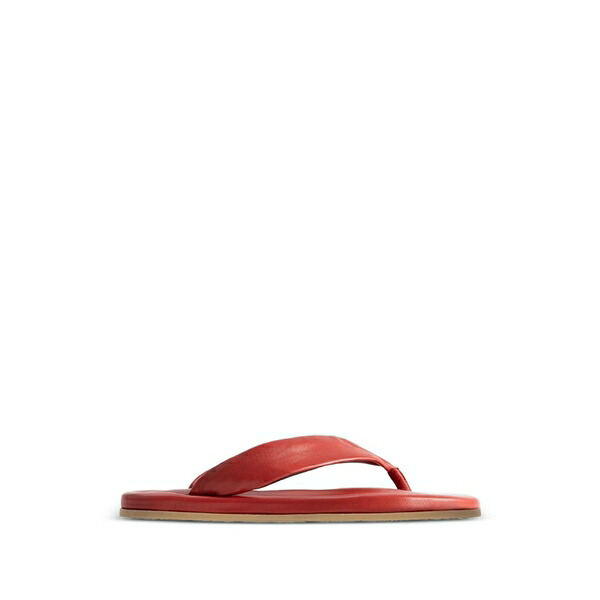 バイ毛皮 レディース サンダル シューズ Dasha 2.0 leather sandals Red