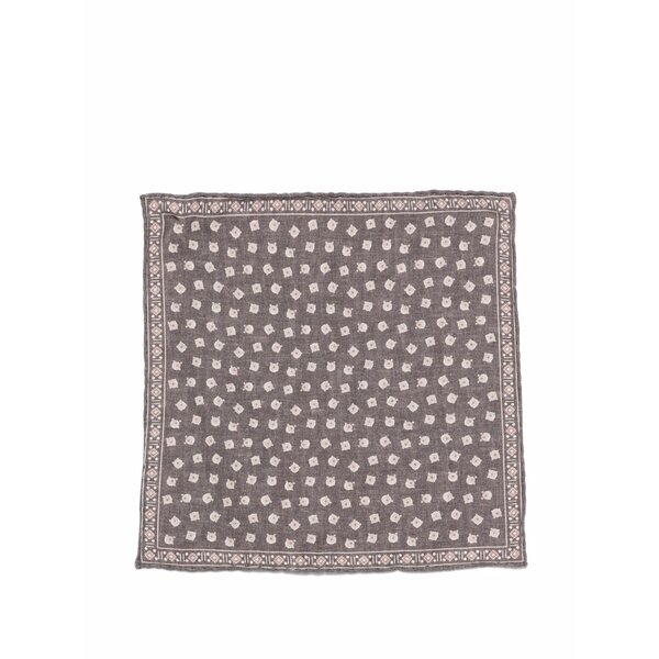 イレブンティ メンズ えり巻き・袈裟・えり巻き 付属物 Patterned handkerchief Grey