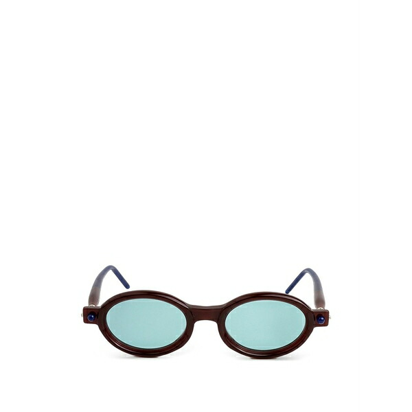 クボラウム メンズ サングラス・アイウェア 付属物 P6 oval-frame sunglasses Brown