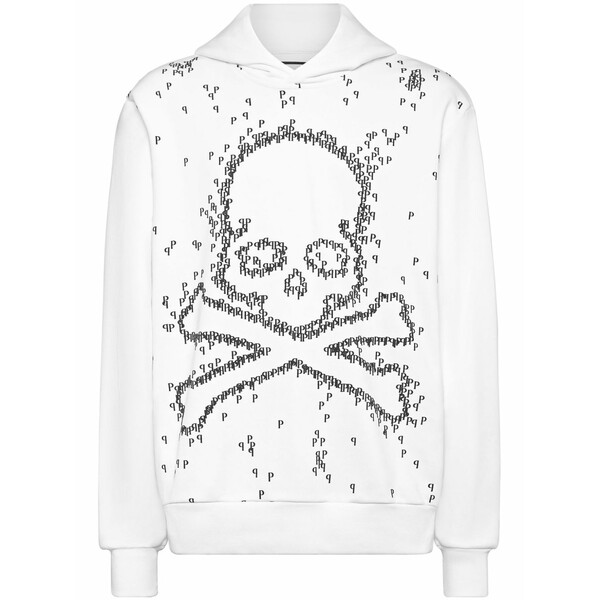 フィリップ飾り気のない メンズ パーカー・スウェットシャツ アウター Skull-print hoodie White