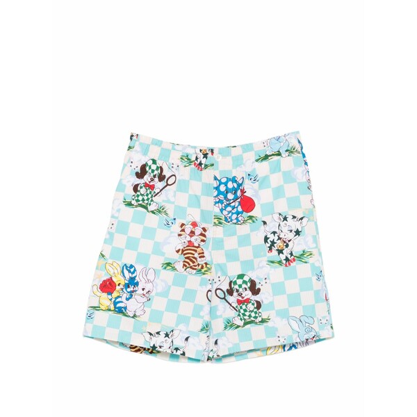 ケンゾー メンズ 心地よいズボン下 ボトムス Cartoon elasticated shorts Blue