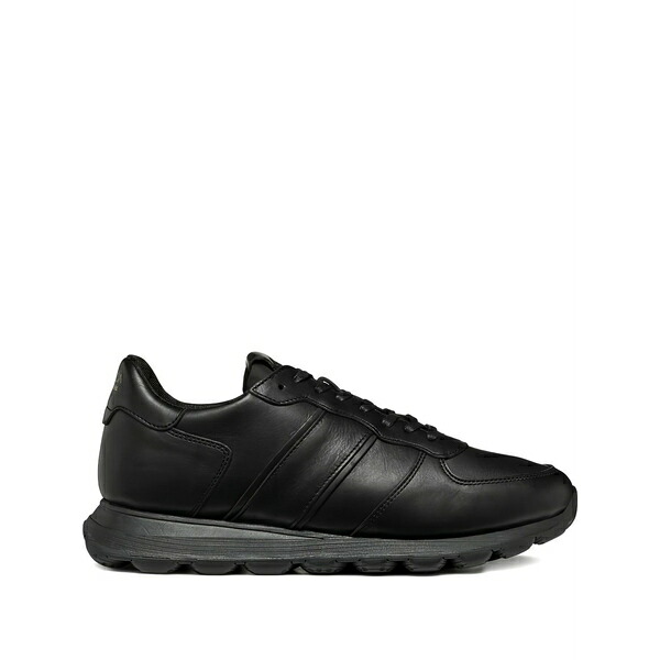 ジェオックス メンズ スニーカー シューズ Spherica leather panelled sneakers Black